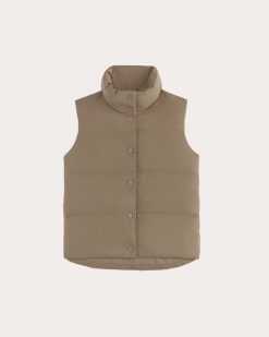 Alternative view of The Puffer Vest | Taupe Grey