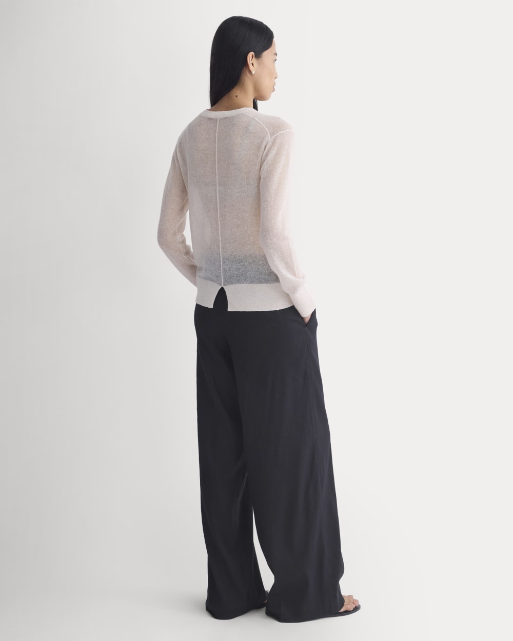 The Air Alpaca™ Relaxed Crew Top | Soft Pink - Image 6