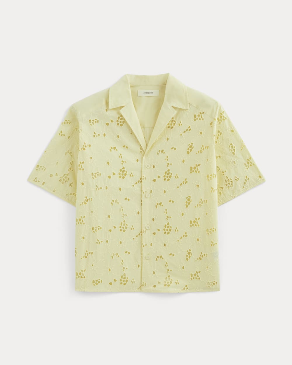 The Eyelet Camp Shirt | Light Yellow - Image 2