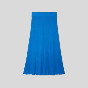 Alternative view of The Ribbed Knit Skirt | Brilliant Blue