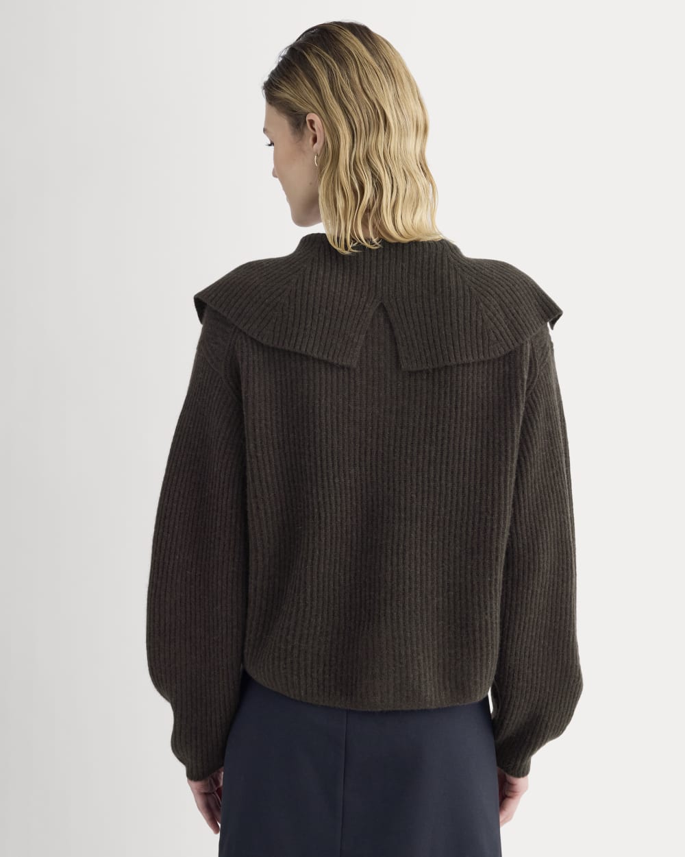 Fisherman Cardigan in Wool Cashmere | Americano Brown - Image 5