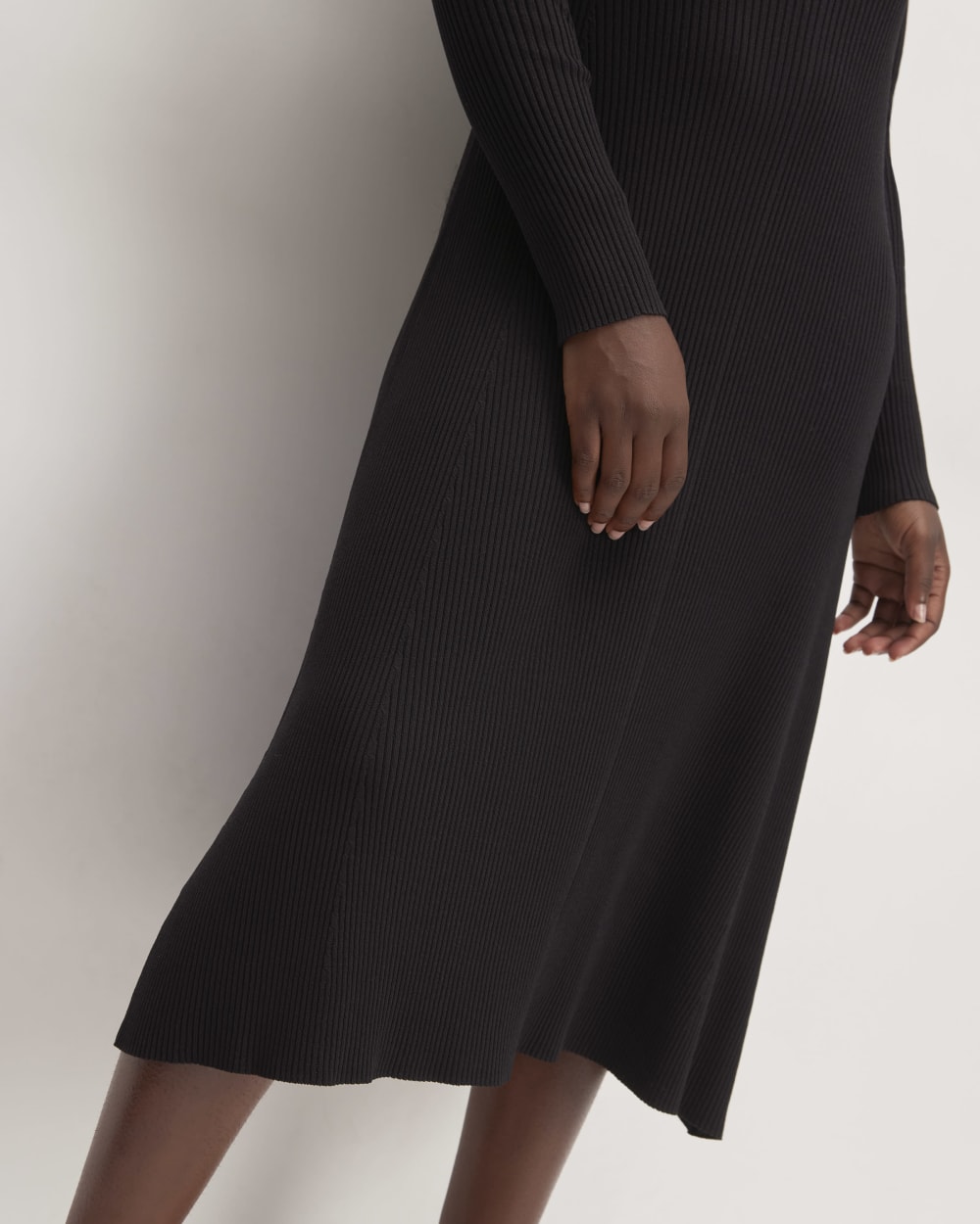 The Ribbed Scoopneck Dress | Black - Image 5