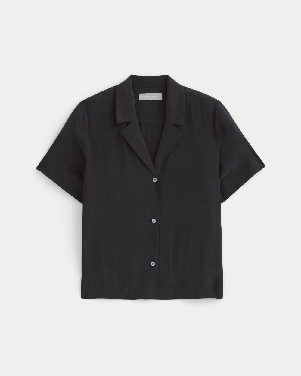 The Notch Shirt in Washable Silk | Black - Image 2