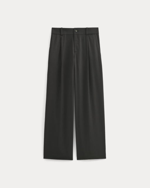 Alternative view of Wide-Leg Trouser in Buttersmooth | Black | 32 Inseam