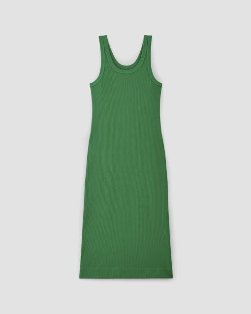 Alternative view of The '90s Rib Dress | Grass Green