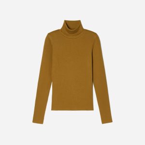 Alternative view of The Luxe Micro-Rib Turtleneck | Tapenade