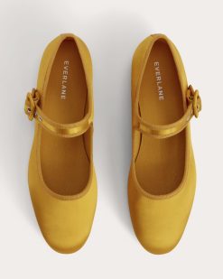 Alternative view of The Day Buckle Mary Jane | Golden Yellow Satin