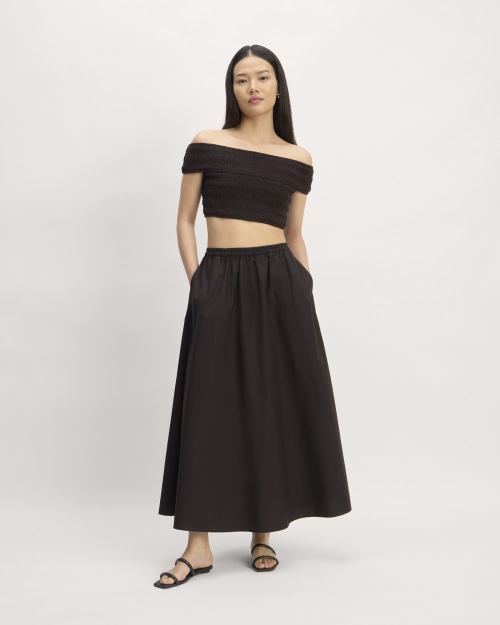 The Gauze Smock Top | Black - Image 3