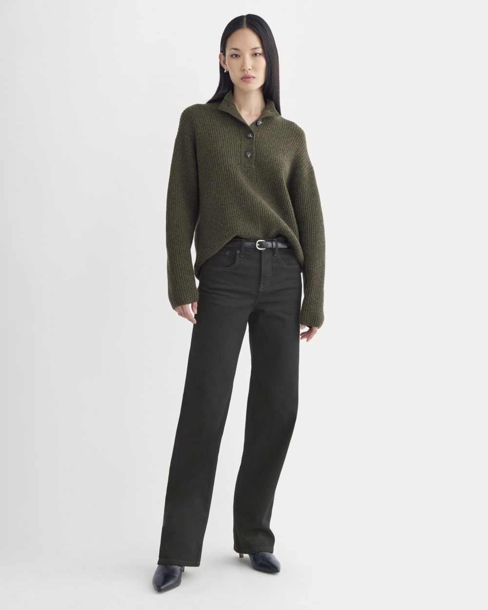 The Cocoon Henley in Wool Cashmere | Heather Beech - Image 4