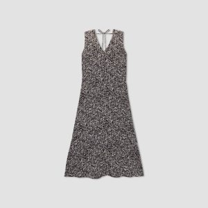 Alternative view of The Satin V-Neck Maxi Dress | Splatter