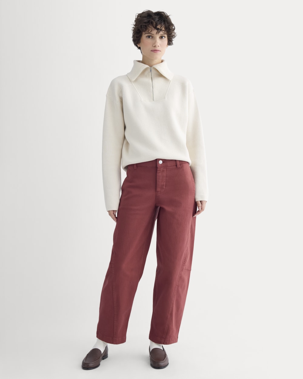 Twisted Seam Barrel Pant | Henna Red - Image 3