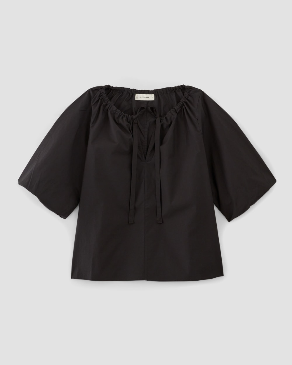 The Supima® Puff-Sleeve Top | Black - Image 2