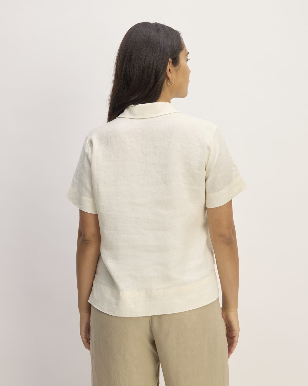 The Notch Shirt in Linen | Bone - Image 6