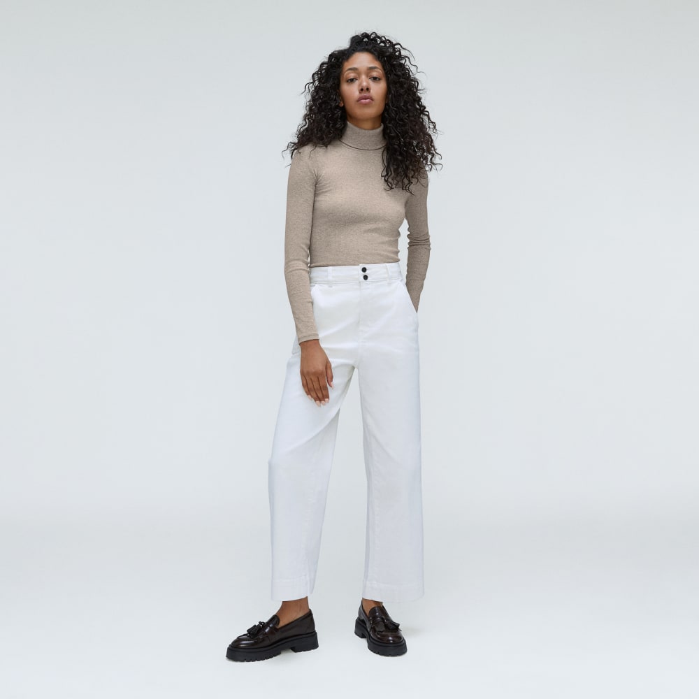 The Luxe Rib Turtleneck | Heathered Meringue - Image 4