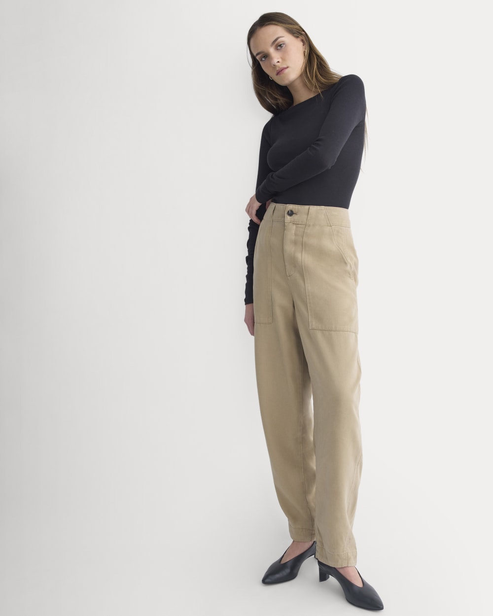 Patch Pocket Ballon Pant in Buttersoft | Chinchilla - Image 3