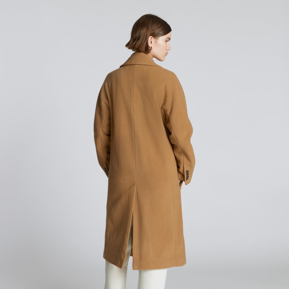 The Italian ReWool® Long Peacoat | Camel - Image 3