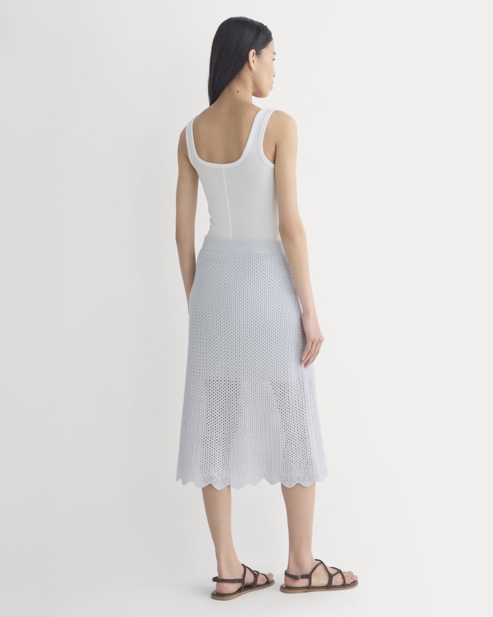 Lace-Knit Midi Skirt | Skywriting - Image 5