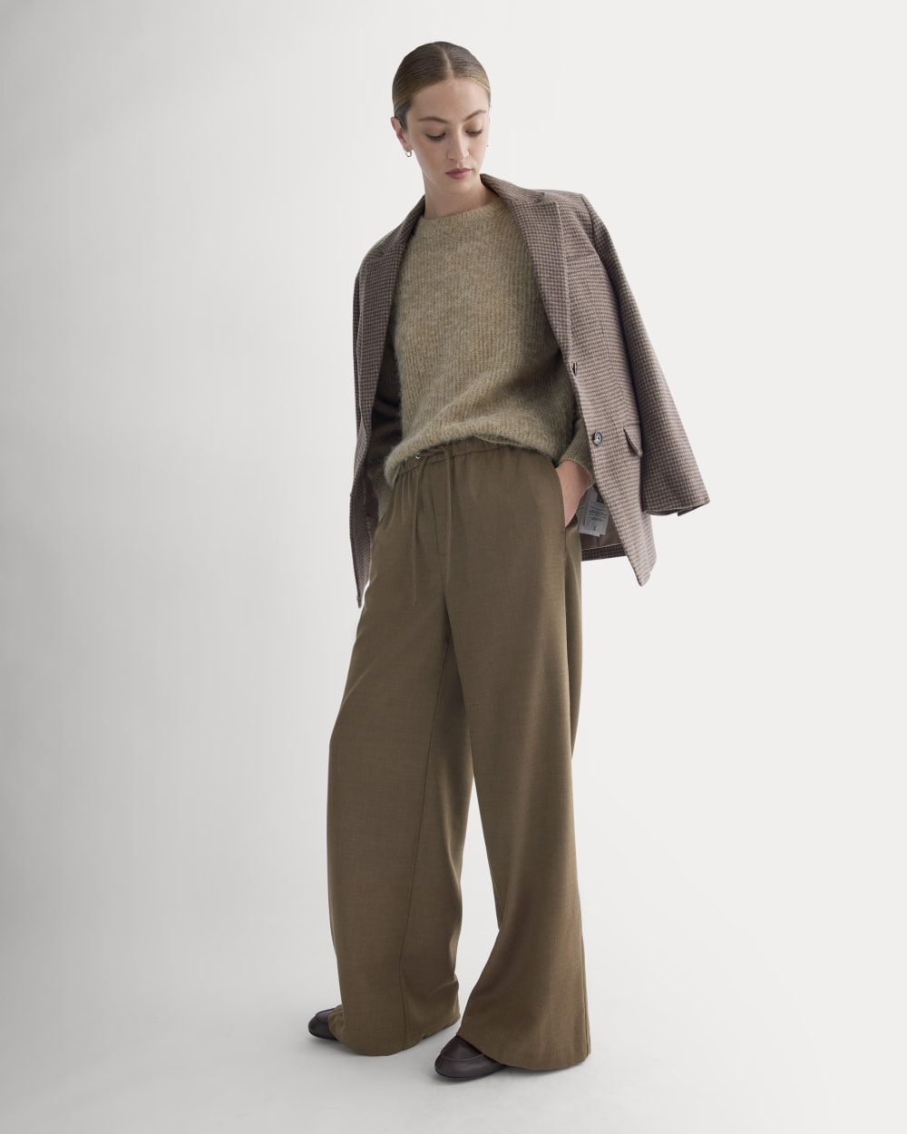 The Pull-On Trouser in Tailor Twill | Heathered Cocoa - Image 6