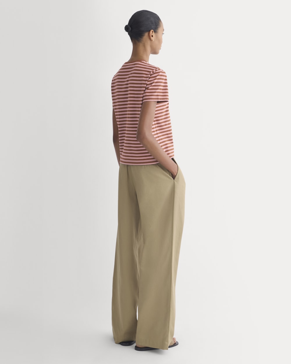 The Box-Cut Tee in Essential Cotton | Toffee/Pink | No Pocket - Image 5