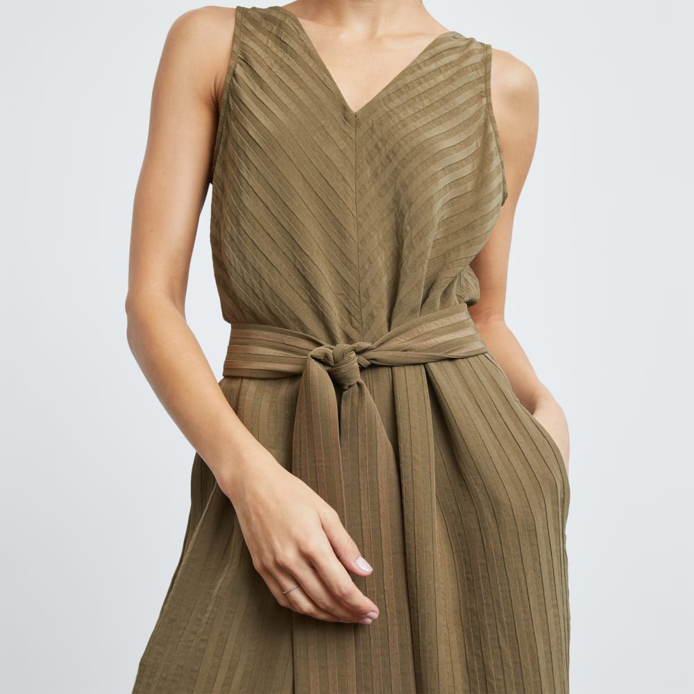 The City Stripe Draped Jumpsuit | Beech - Image 6