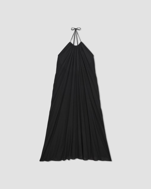 Alternative view of The Tie-Back Halter Dress | Black