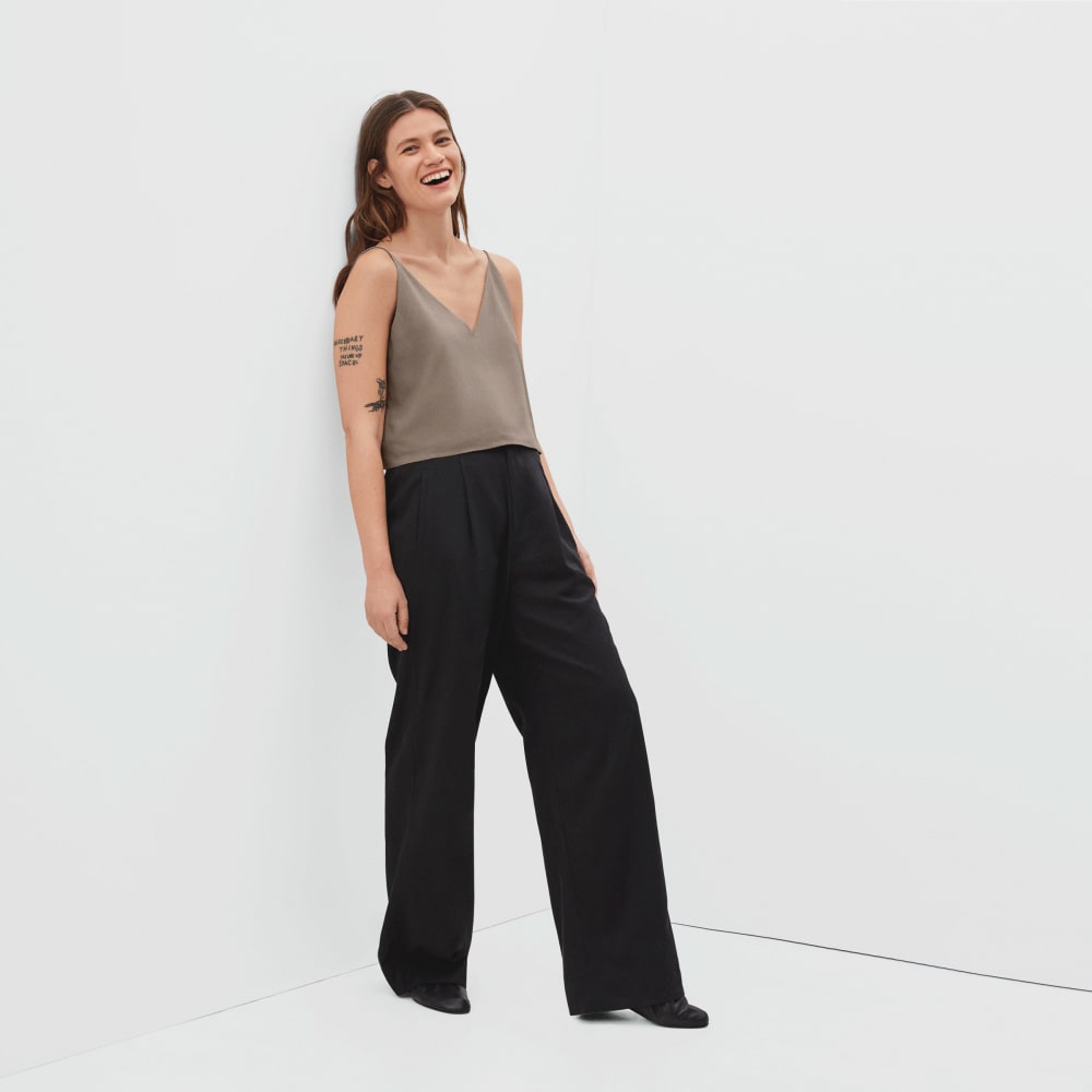 The Washable Silk Cropped Cami | Burnt Sugar - Image 3
