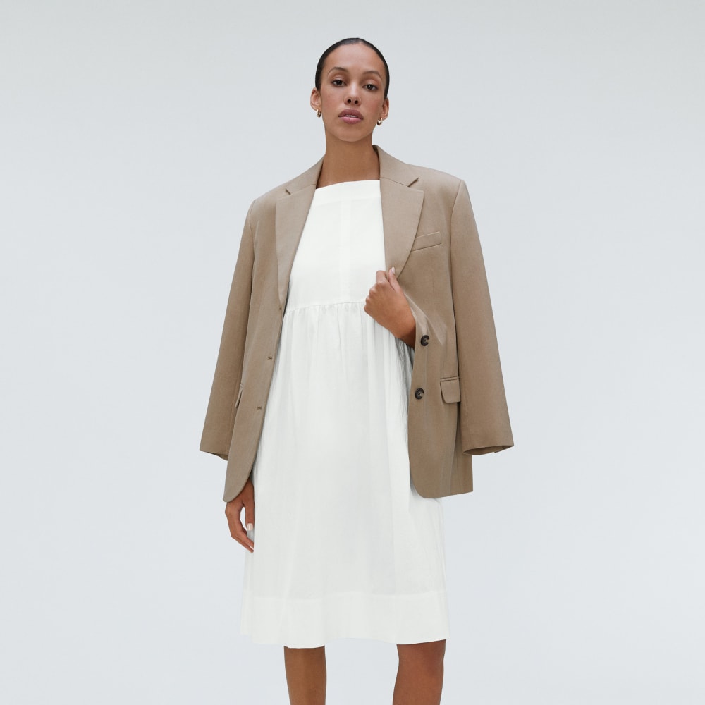 The Seersucker Midi Dress | White - Image 6