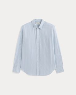 Alternative view of The Must-Have Shirt in Silky Cotton | Forever Blue / Optic White