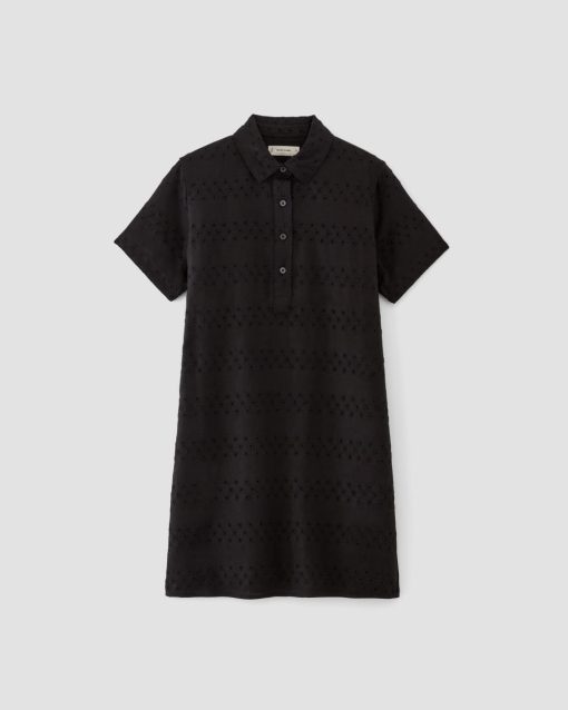 Alternative view of The Linen Eyelet Shirtdress | Black Eyelet