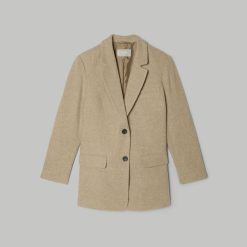 Alternative view of The Oversized Blazer in Wool | Toasted Tan
