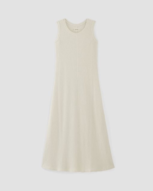 Alternative view of The Rib-Knit A-Line Tank Dress | Bone