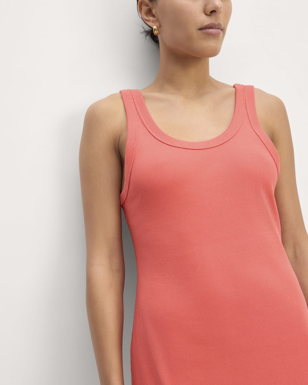 The '90s Rib Dress | Coral - Image 4