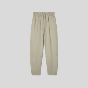 Alternative view of The Linen Pull-On Barrel Pant | Seagrass