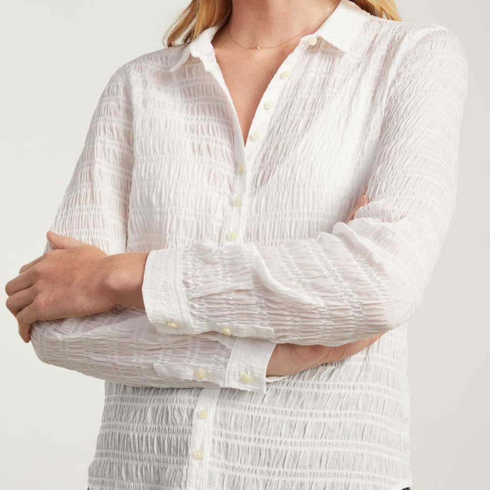 The Button Smock Top | White - Image 5