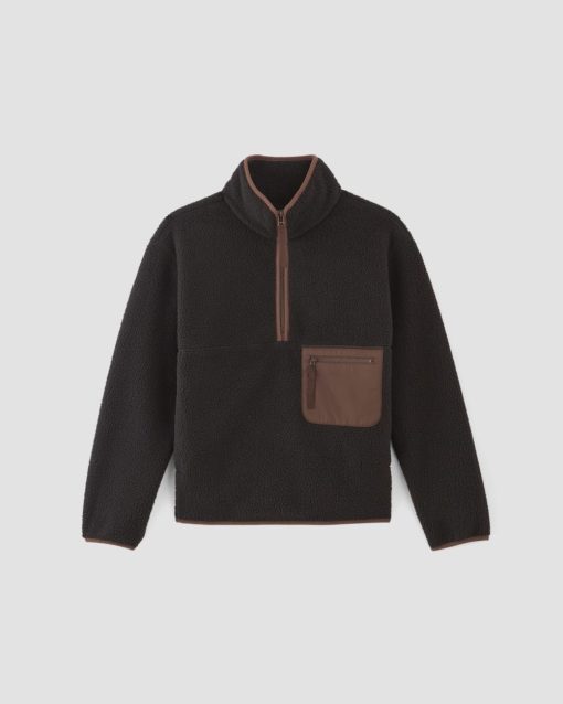 Alternative view of The ReNew Fleece Oversized Half-Zip | Black