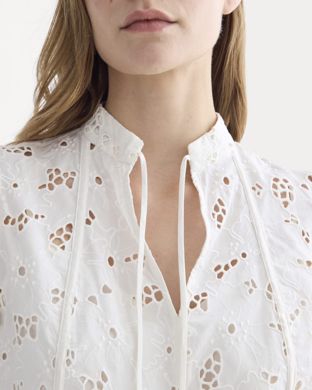 The Eyelet Midi Dress | Bone - Image 3