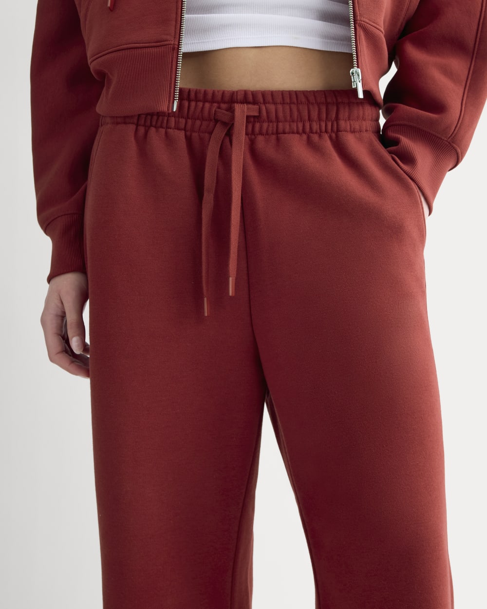 Luxe Fleece Barrel Sweatpant | Merlot - Image 4