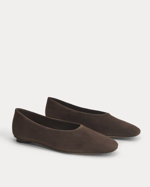 Alternative view of Gallery Square-Toe Flat | Deep Brown