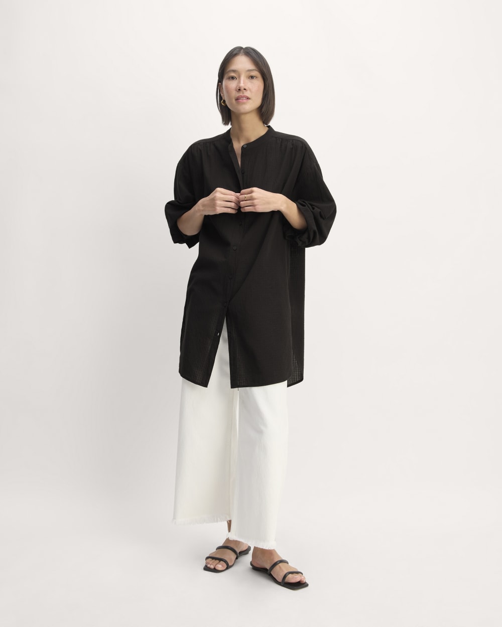 The Gauze Oversized Shirt | Black - Image 3