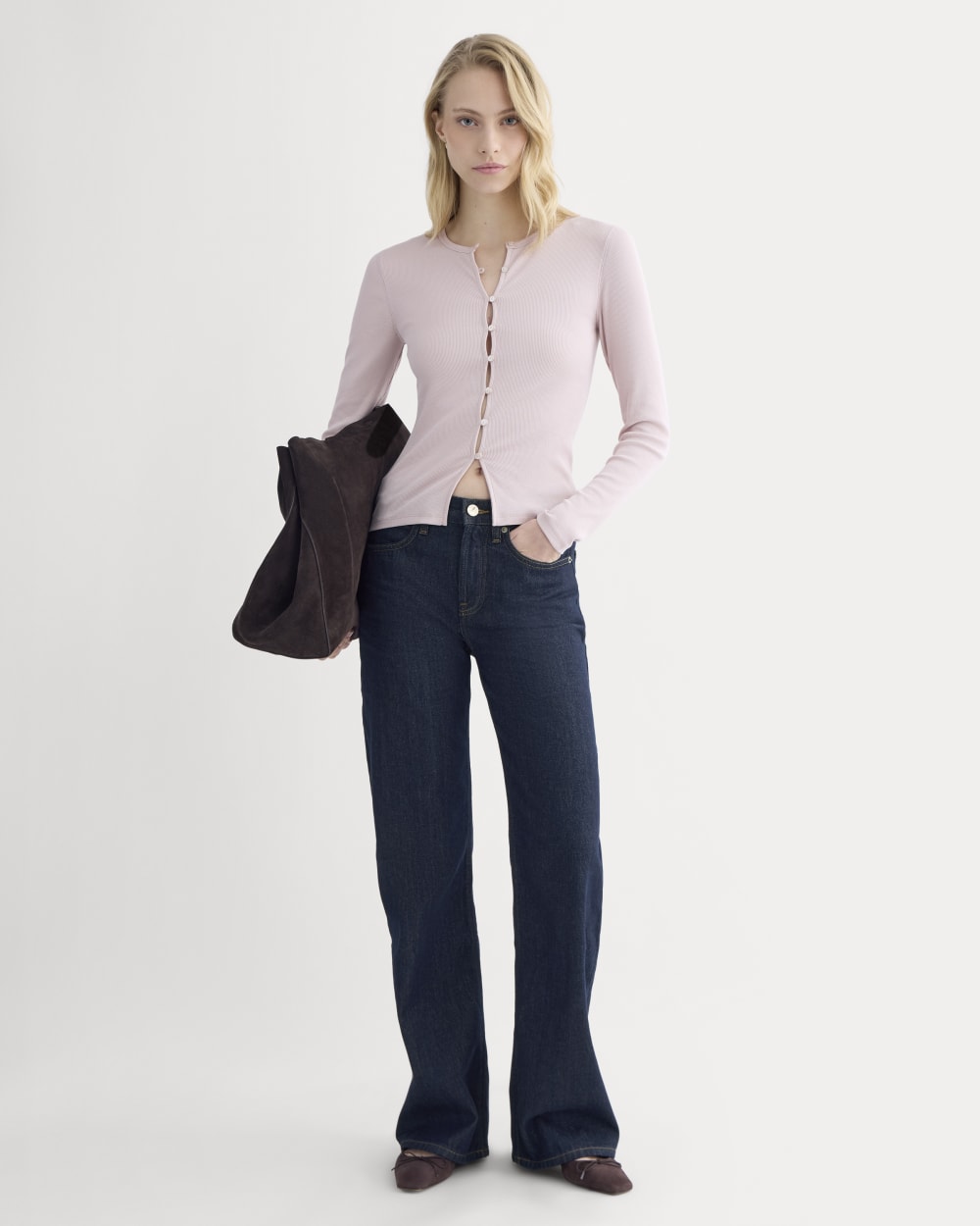Luxe Rib Button-Up Top | Burnished Lilac - Image 5