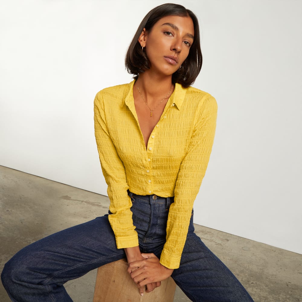 The Button Smock Top | Super Lemon - Image 6