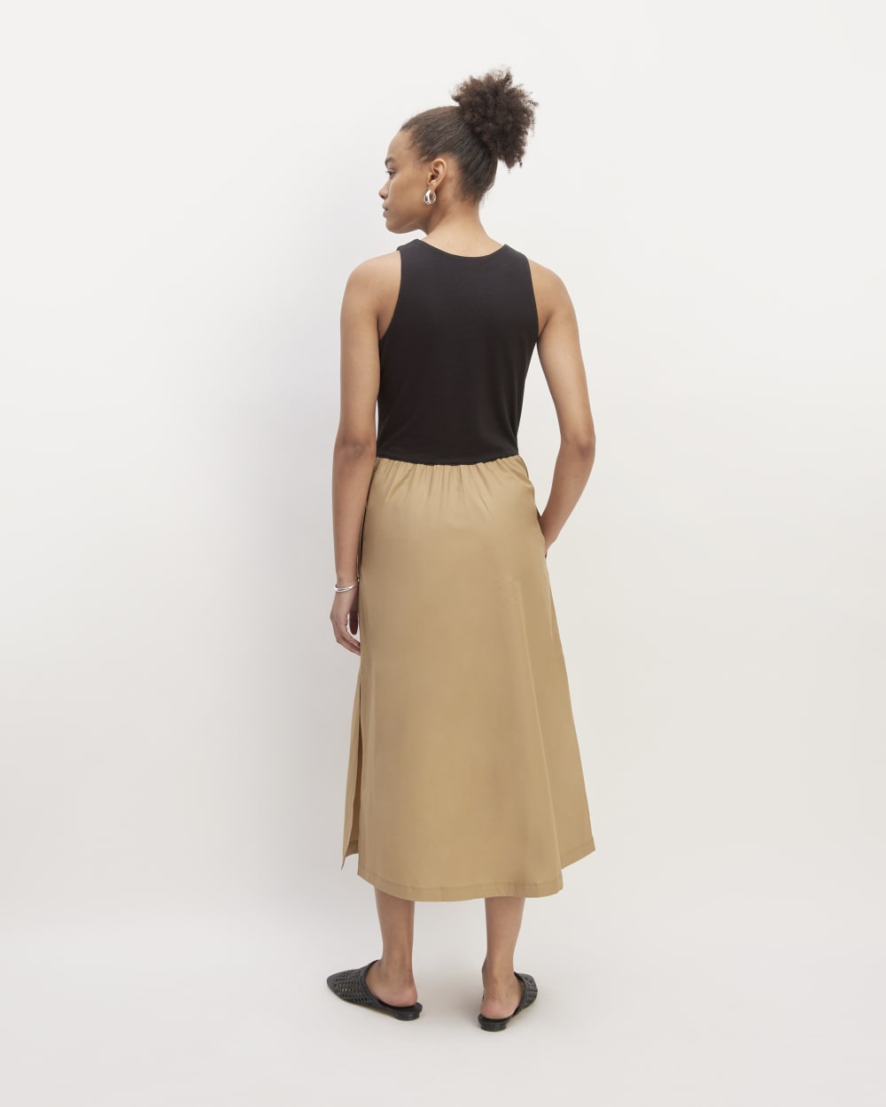 The Supima® High-Neck Riviera Dress | Black / Tiger's Eye - Image 6