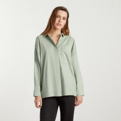 Alternative view of The Oversized Silky Cotton Shirt | Laurel