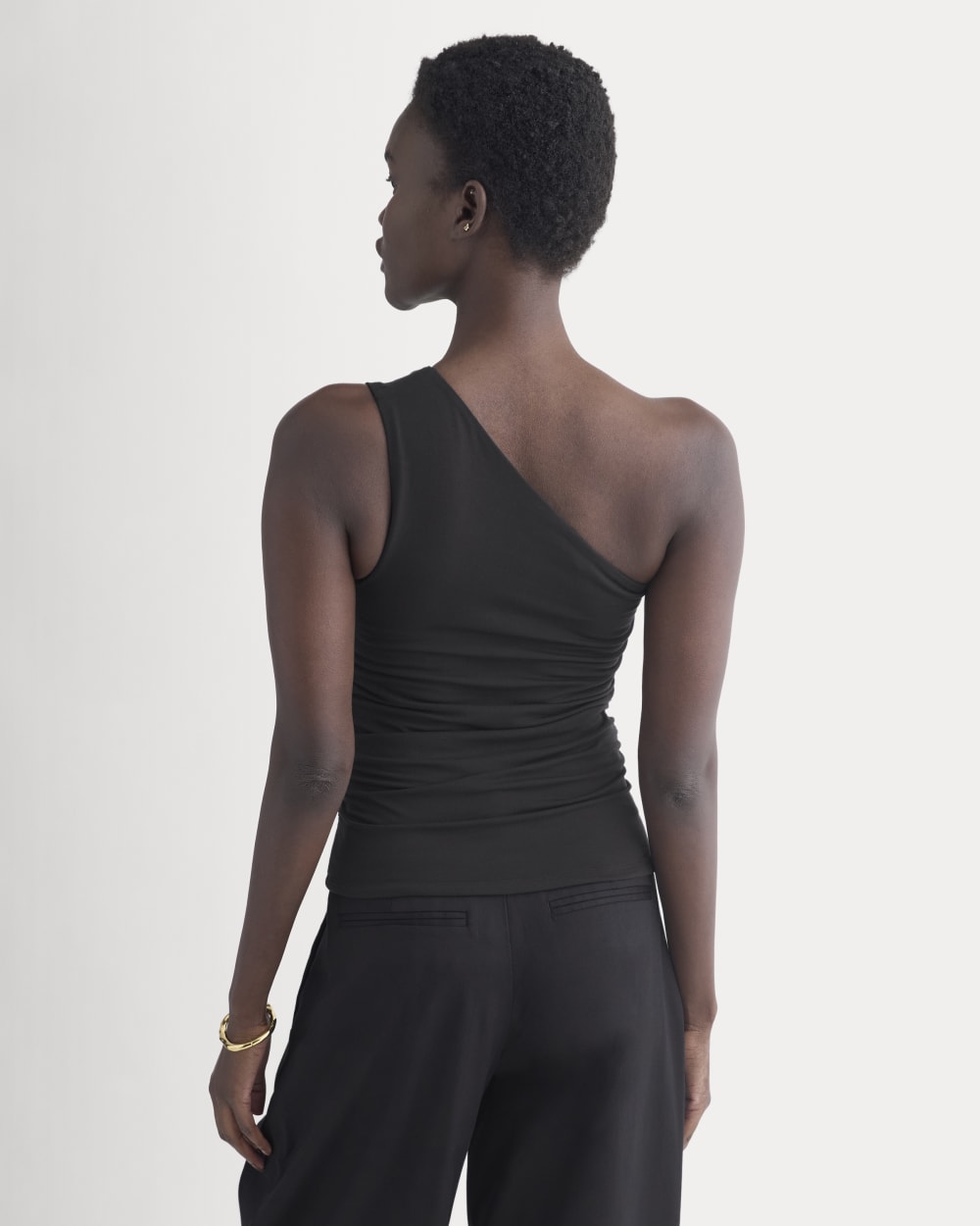 One-Shoulder Top | Black - Image 5