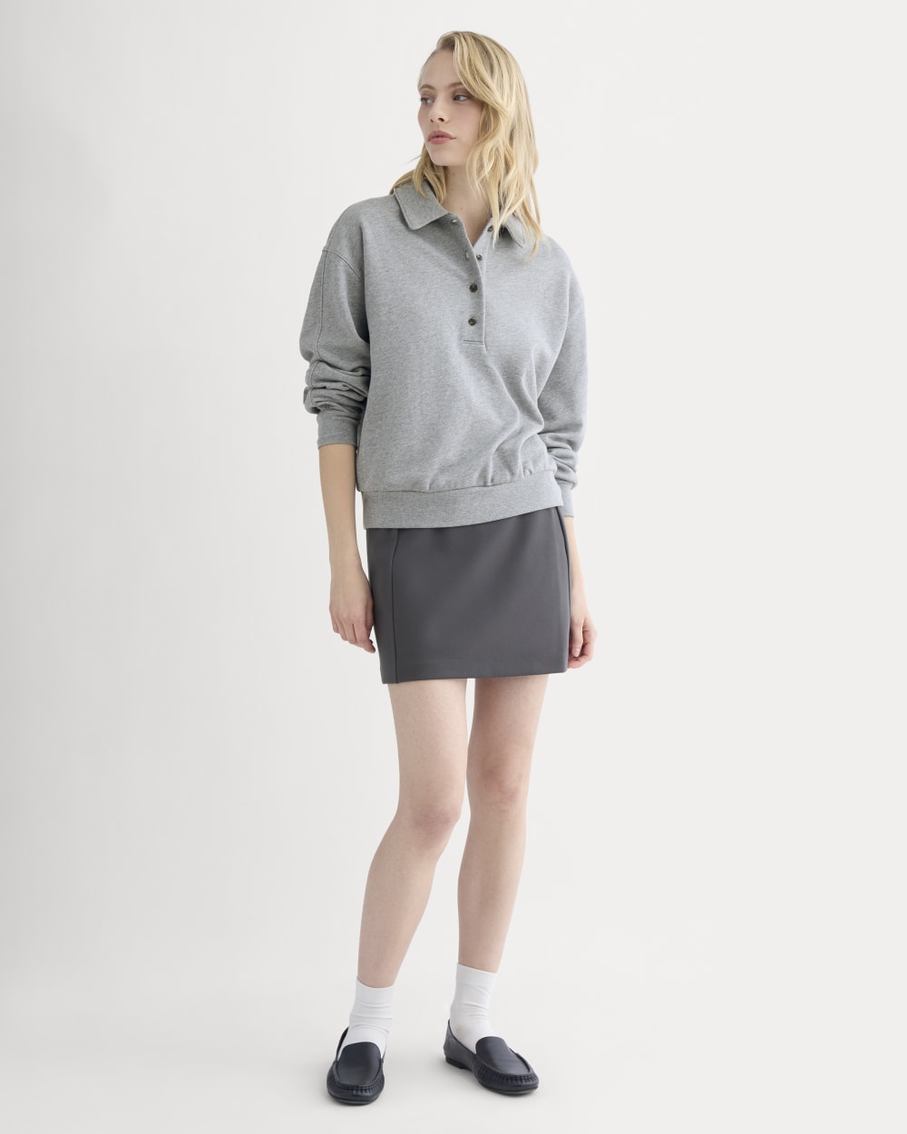Ponte Mini Skirt | Graphite - Image 3
