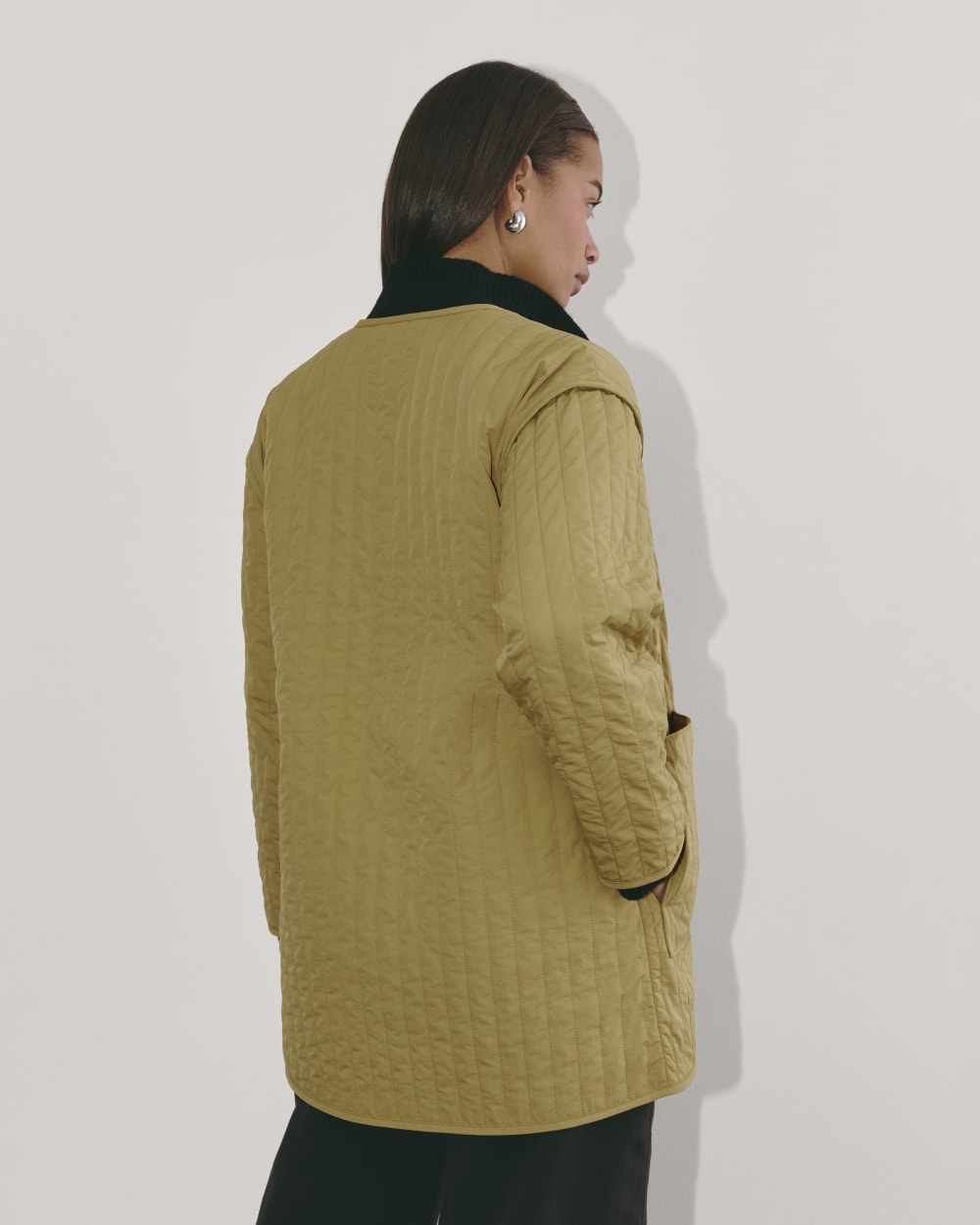 The Midi Quilted Liner | Fennel Seed - Image 7
