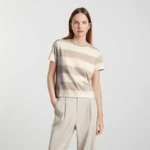 Alternative view of The Box-Cut Tee in Essential Cotton | Pale Khaki / Canvas Tan | No Pocket