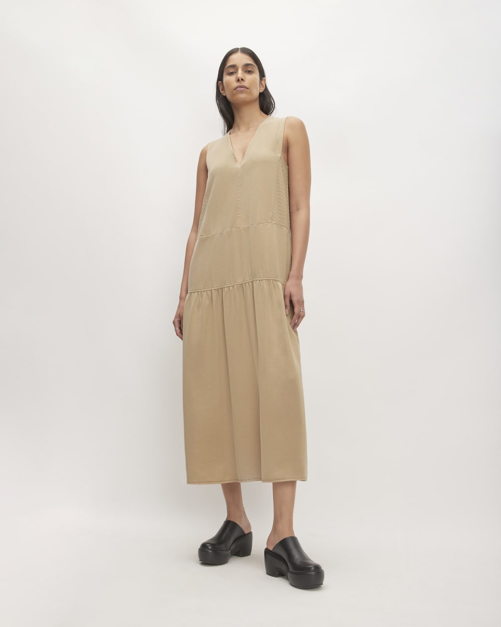 The TENCEL™ V-Neck Dress | Cornstalk
