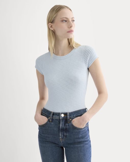 The Cozy Rib Tee | Skywriting