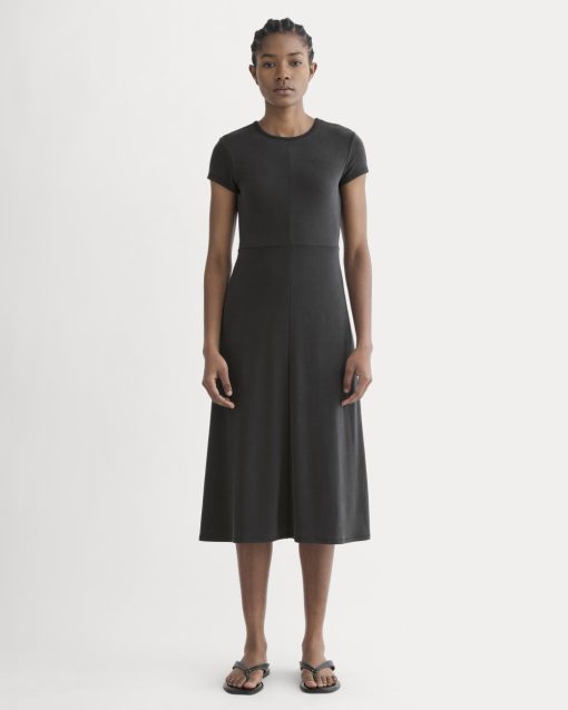 Alternative view of Midi Tee Dress in Butterknit | Black